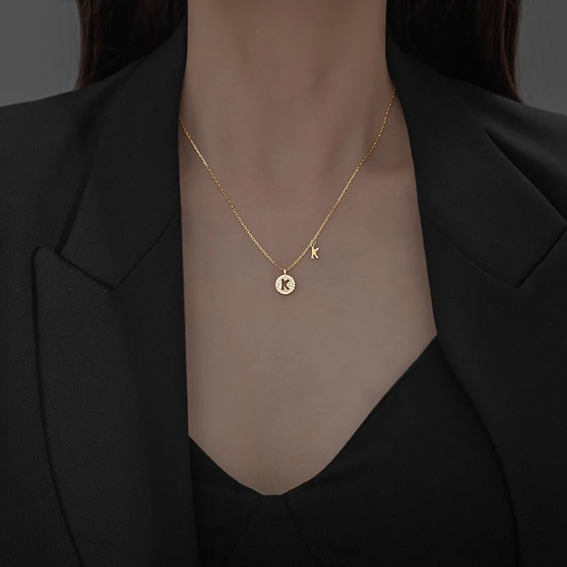 Gold Initial Necklace (A-Z) — Kay's Pearl